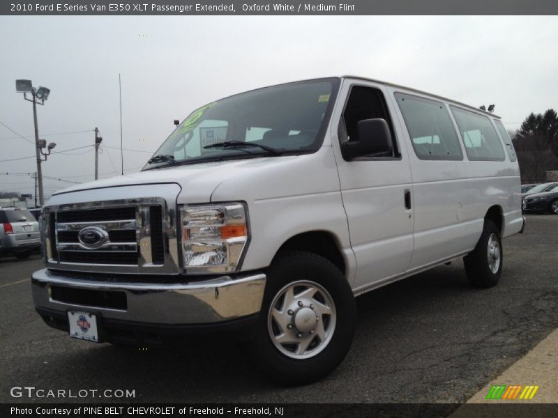 Oxford White / Medium Flint 2010 Ford E Series Van E350 XLT Passenger Extended