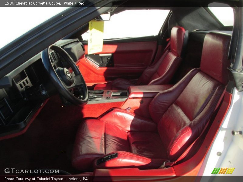 Front Seat of 1986 Corvette Coupe