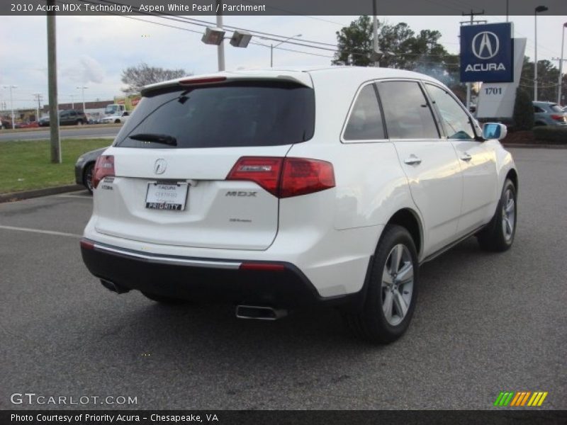 Aspen White Pearl / Parchment 2010 Acura MDX Technology
