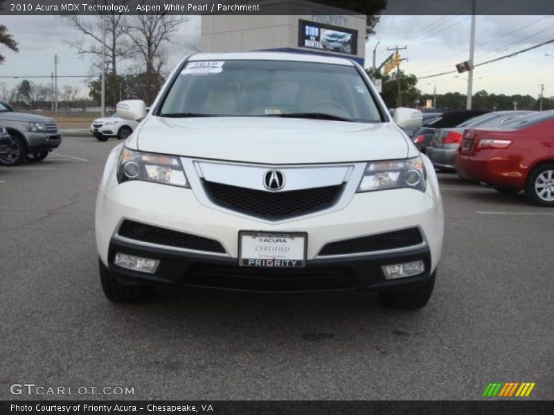 Aspen White Pearl / Parchment 2010 Acura MDX Technology