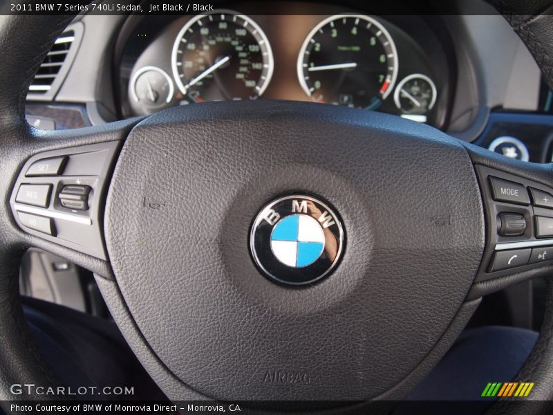 Jet Black / Black 2011 BMW 7 Series 740Li Sedan