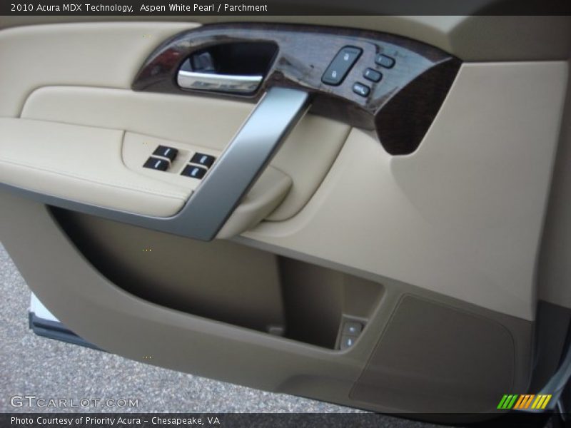 Aspen White Pearl / Parchment 2010 Acura MDX Technology