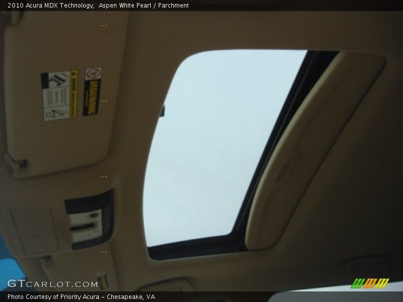 Aspen White Pearl / Parchment 2010 Acura MDX Technology