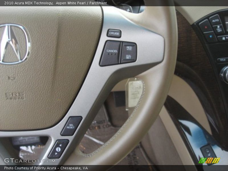 Aspen White Pearl / Parchment 2010 Acura MDX Technology