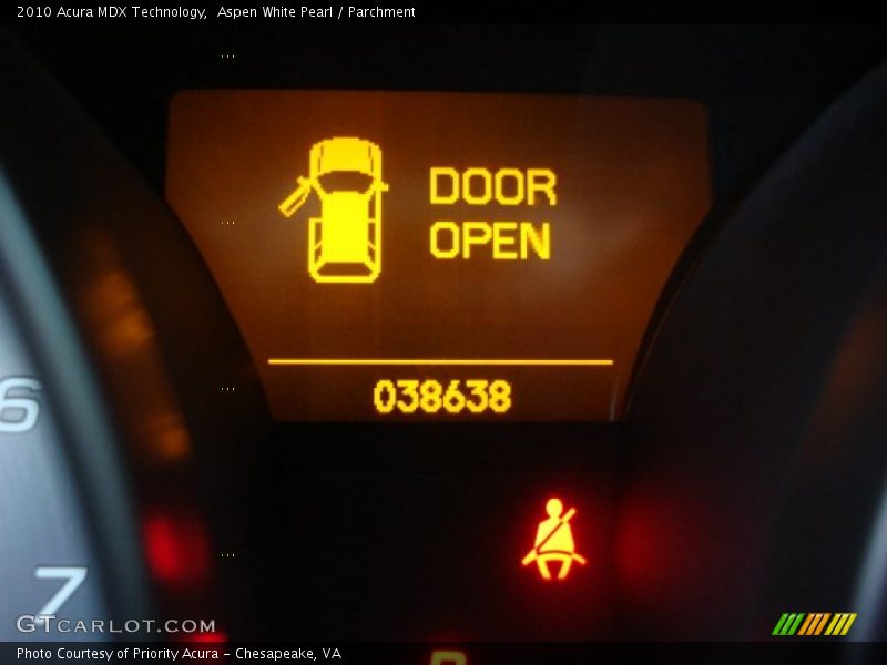 Aspen White Pearl / Parchment 2010 Acura MDX Technology