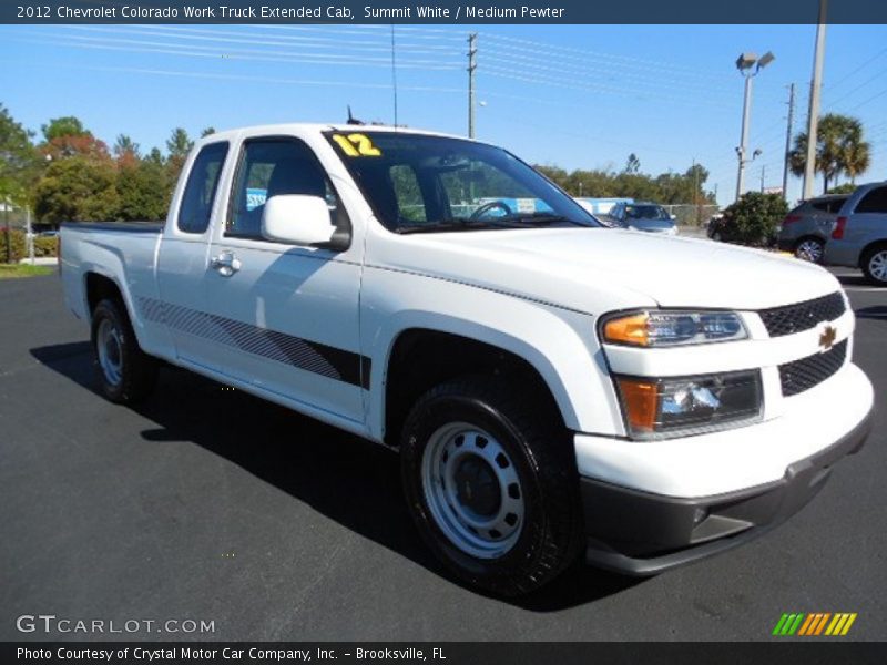 Summit White / Medium Pewter 2012 Chevrolet Colorado Work Truck Extended Cab