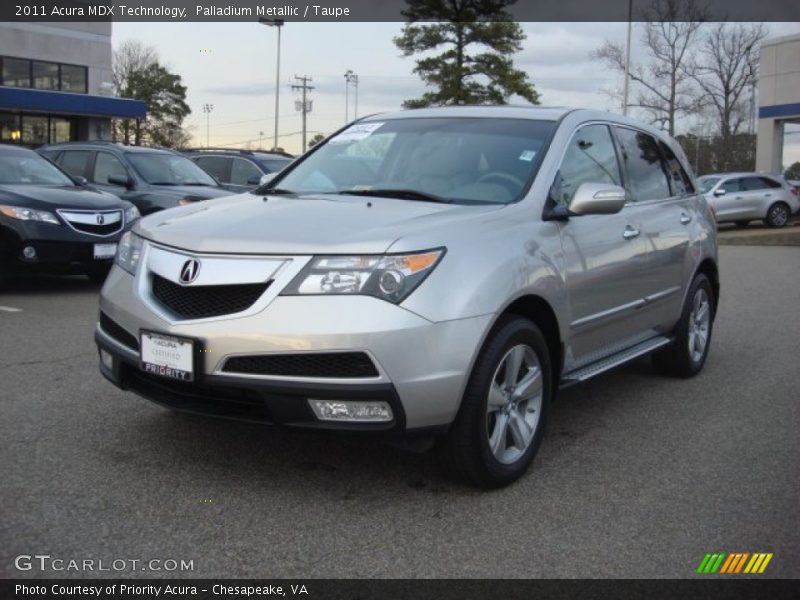 Palladium Metallic / Taupe 2011 Acura MDX Technology