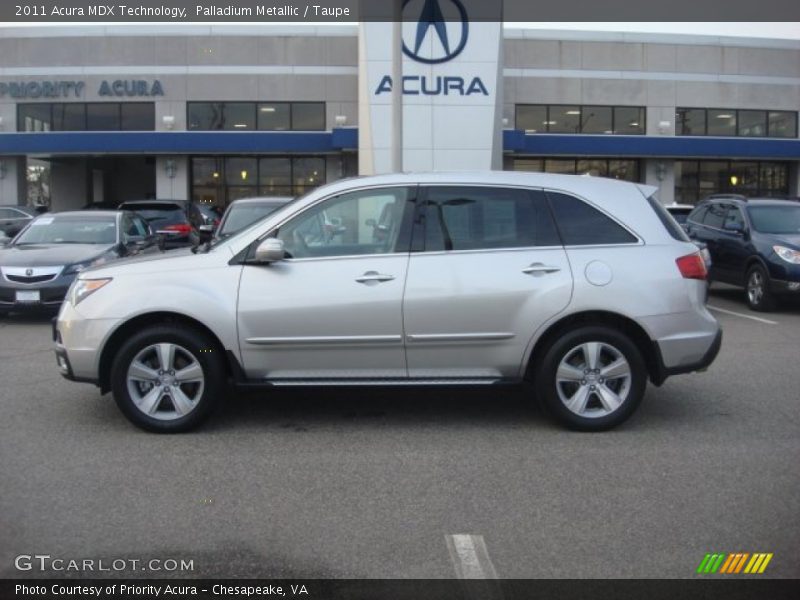 Palladium Metallic / Taupe 2011 Acura MDX Technology