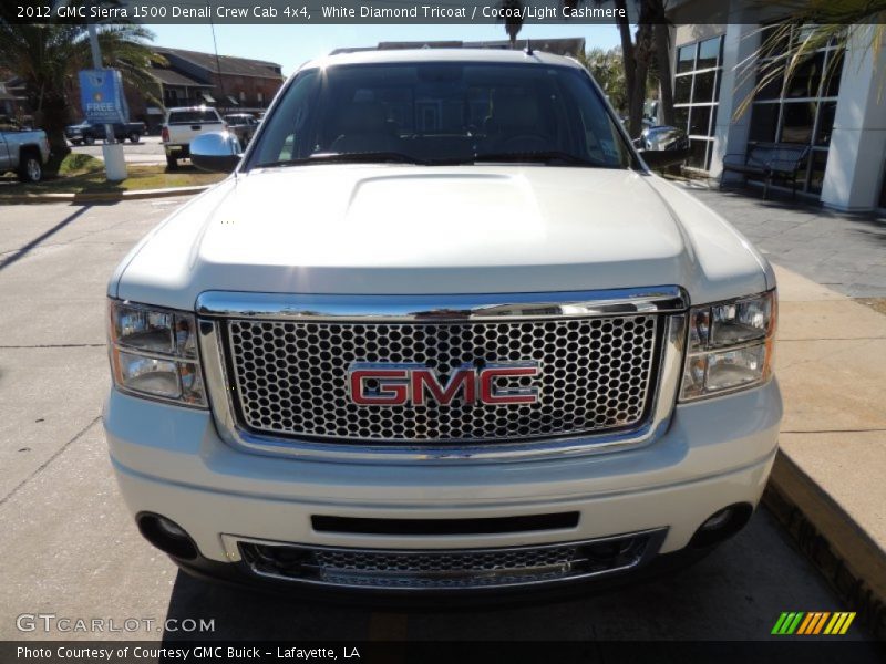 White Diamond Tricoat / Cocoa/Light Cashmere 2012 GMC Sierra 1500 Denali Crew Cab 4x4