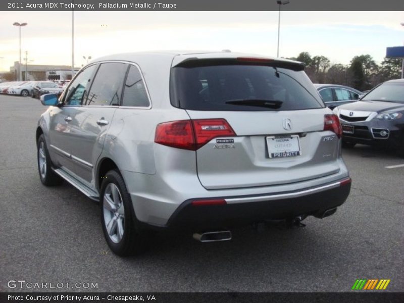 Palladium Metallic / Taupe 2011 Acura MDX Technology