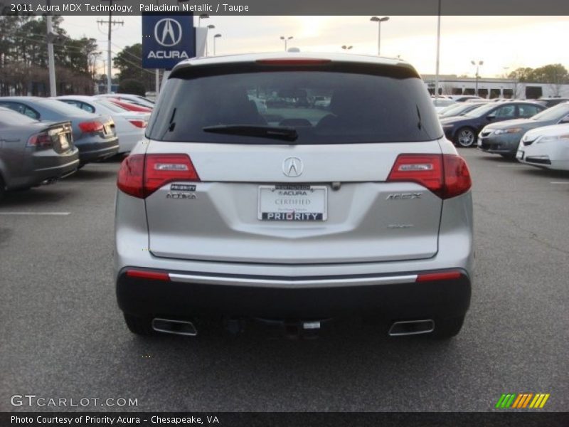 Palladium Metallic / Taupe 2011 Acura MDX Technology