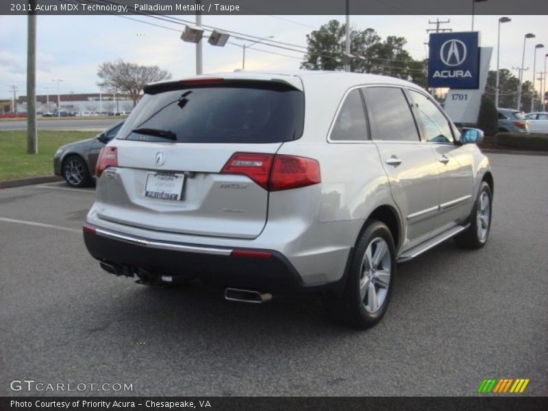 Palladium Metallic / Taupe 2011 Acura MDX Technology