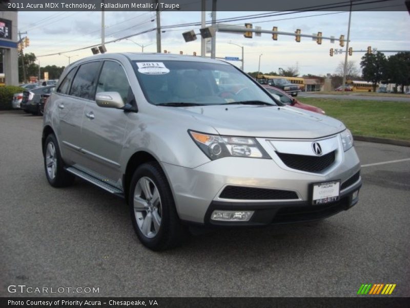 Palladium Metallic / Taupe 2011 Acura MDX Technology