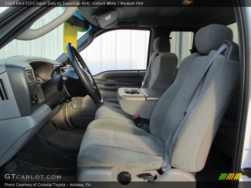 Oxford White / Medium Flint 2004 Ford F250 Super Duty XL SuperCab 4x4