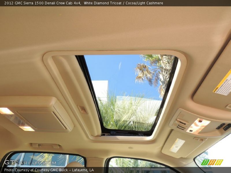 White Diamond Tricoat / Cocoa/Light Cashmere 2012 GMC Sierra 1500 Denali Crew Cab 4x4