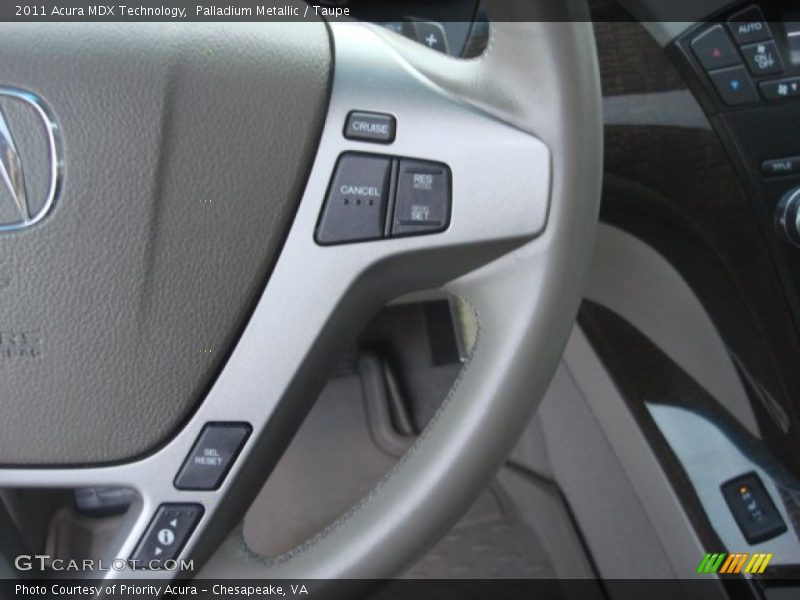 Palladium Metallic / Taupe 2011 Acura MDX Technology