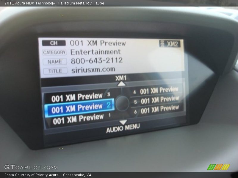 Palladium Metallic / Taupe 2011 Acura MDX Technology