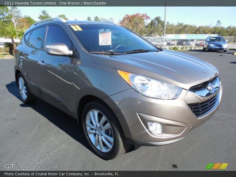 Chai Bronze / Black/Saddle 2011 Hyundai Tucson Limited