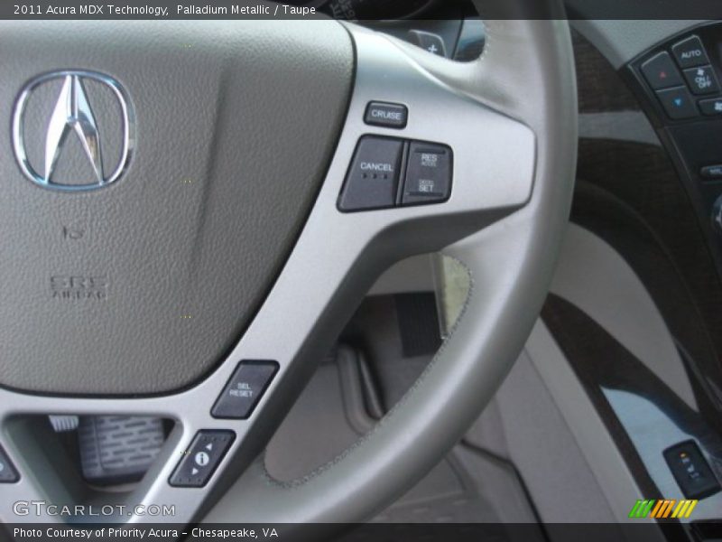 Palladium Metallic / Taupe 2011 Acura MDX Technology