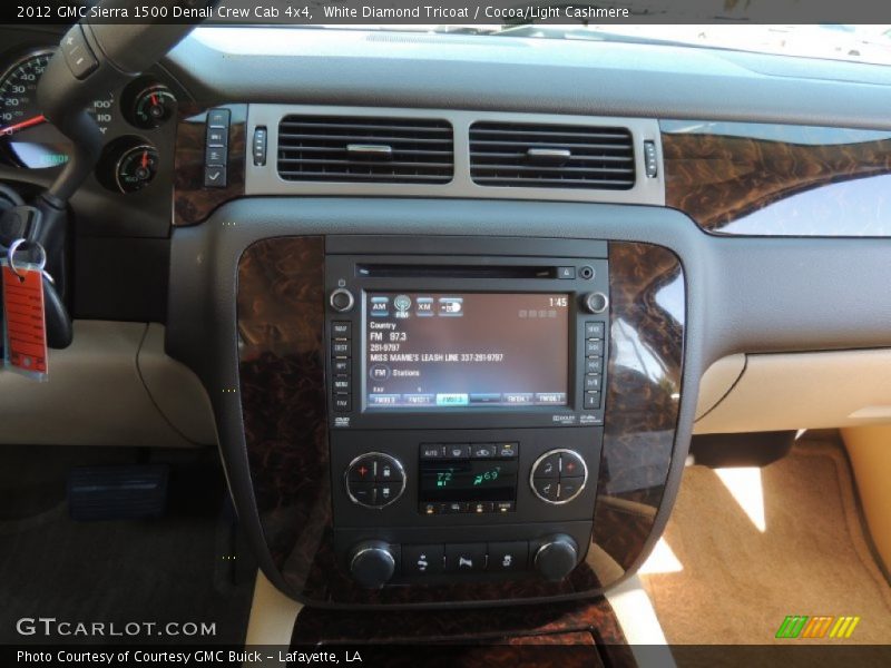 White Diamond Tricoat / Cocoa/Light Cashmere 2012 GMC Sierra 1500 Denali Crew Cab 4x4