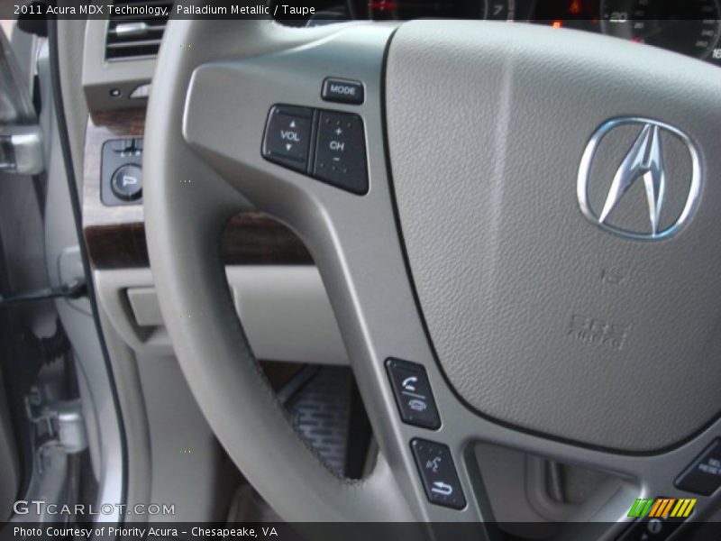 Palladium Metallic / Taupe 2011 Acura MDX Technology