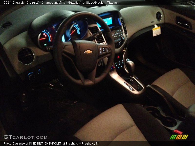 Champagne Silver Metallic / Jet Black/Medium Titanium 2014 Chevrolet Cruze LS