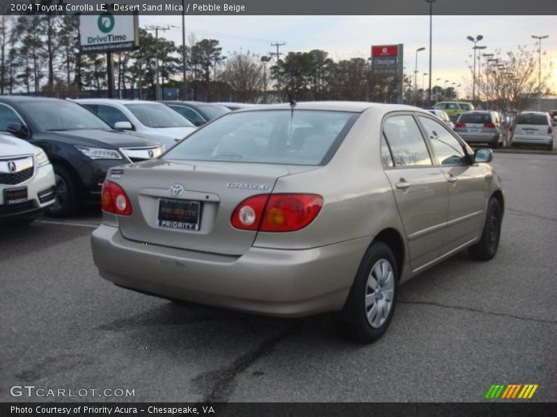 Desert Sand Mica / Pebble Beige 2004 Toyota Corolla LE