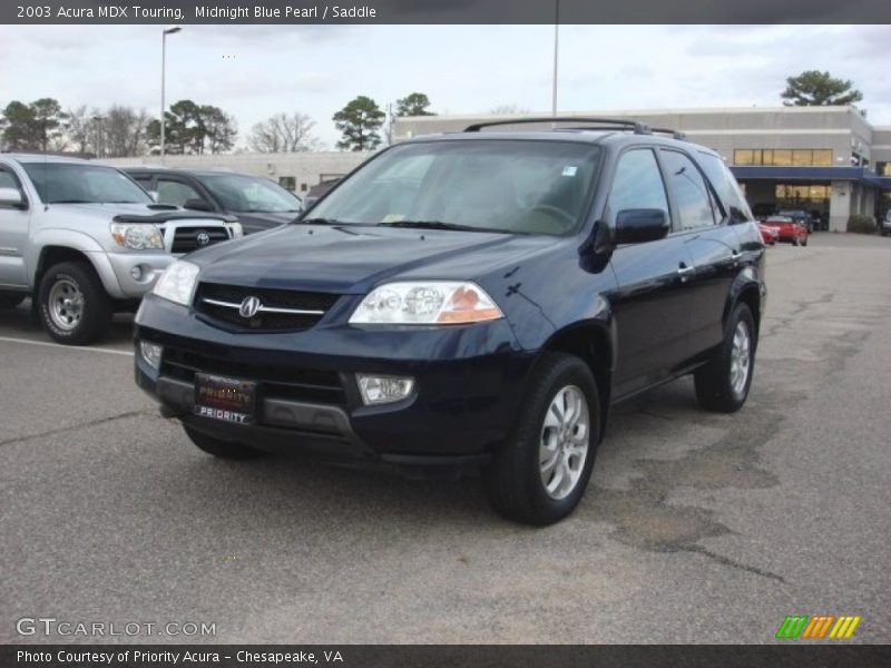Midnight Blue Pearl / Saddle 2003 Acura MDX Touring