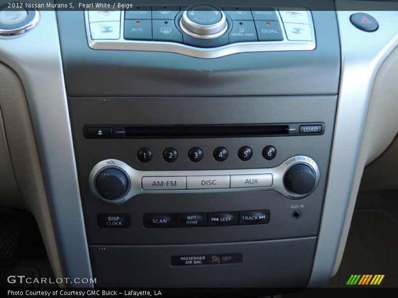 Pearl White / Beige 2012 Nissan Murano S