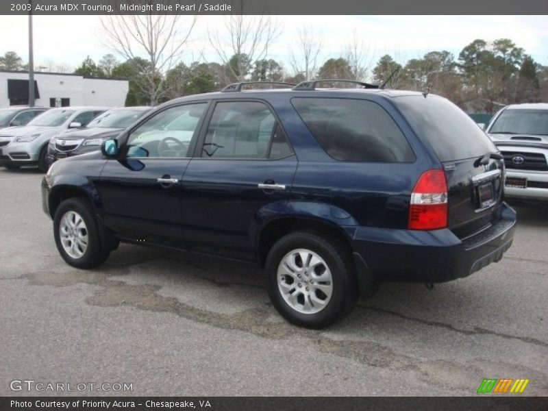 Midnight Blue Pearl / Saddle 2003 Acura MDX Touring