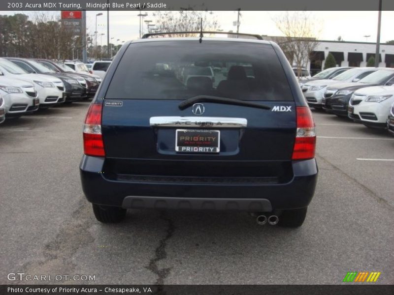 Midnight Blue Pearl / Saddle 2003 Acura MDX Touring