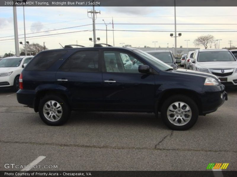 Midnight Blue Pearl / Saddle 2003 Acura MDX Touring