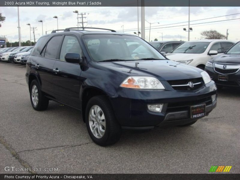 Midnight Blue Pearl / Saddle 2003 Acura MDX Touring