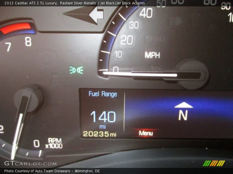 Radiant Silver Metallic / Jet Black/Jet Black Accents 2013 Cadillac ATS 2.5L Luxury