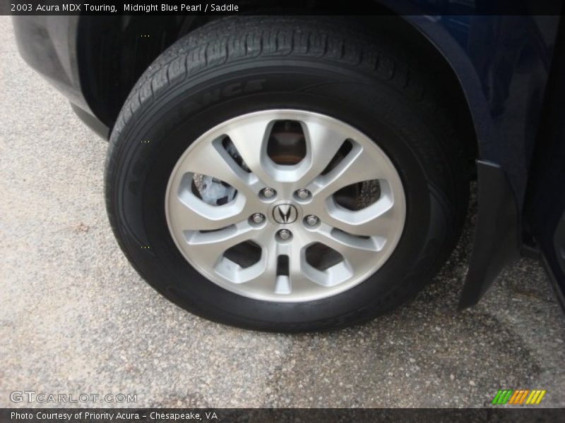 Midnight Blue Pearl / Saddle 2003 Acura MDX Touring