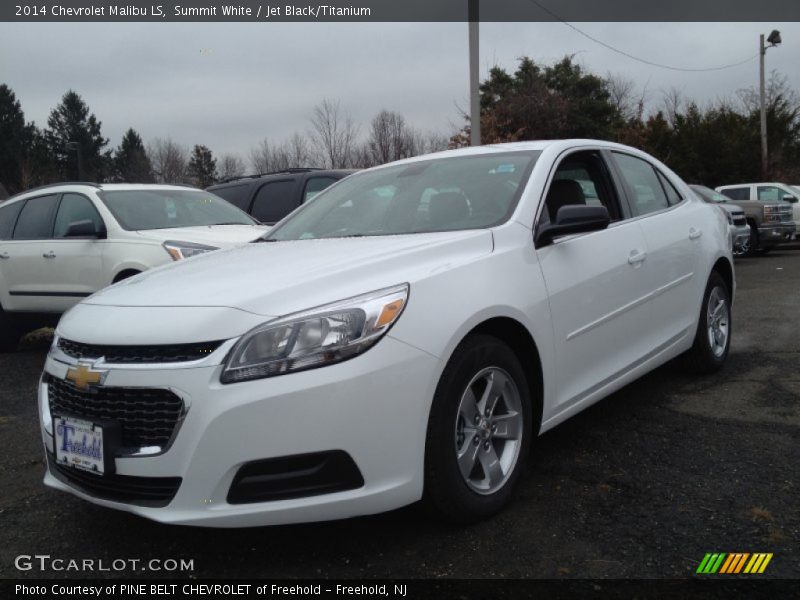 Summit White / Jet Black/Titanium 2014 Chevrolet Malibu LS