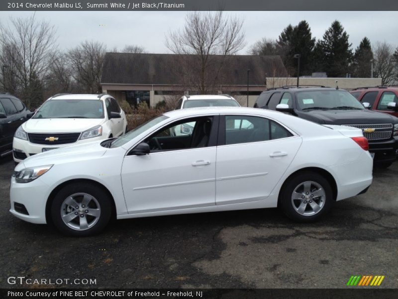 Summit White / Jet Black/Titanium 2014 Chevrolet Malibu LS
