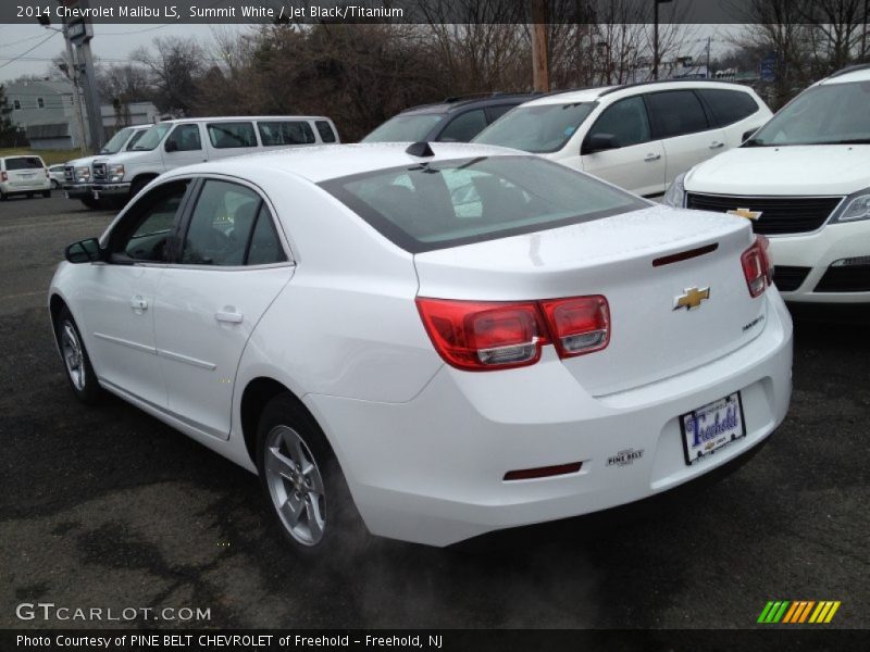 Summit White / Jet Black/Titanium 2014 Chevrolet Malibu LS