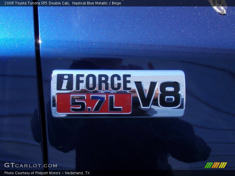 Nautical Blue Metallic / Beige 2008 Toyota Tundra SR5 Double Cab