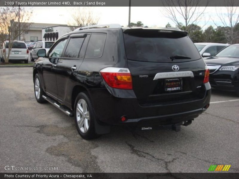 Black / Sand Beige 2009 Toyota Highlander Limited 4WD