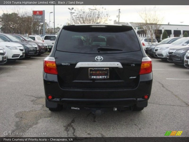Black / Sand Beige 2009 Toyota Highlander Limited 4WD