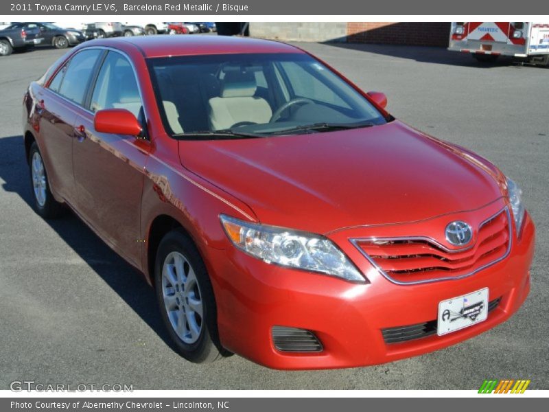 Barcelona Red Metallic / Bisque 2011 Toyota Camry LE V6