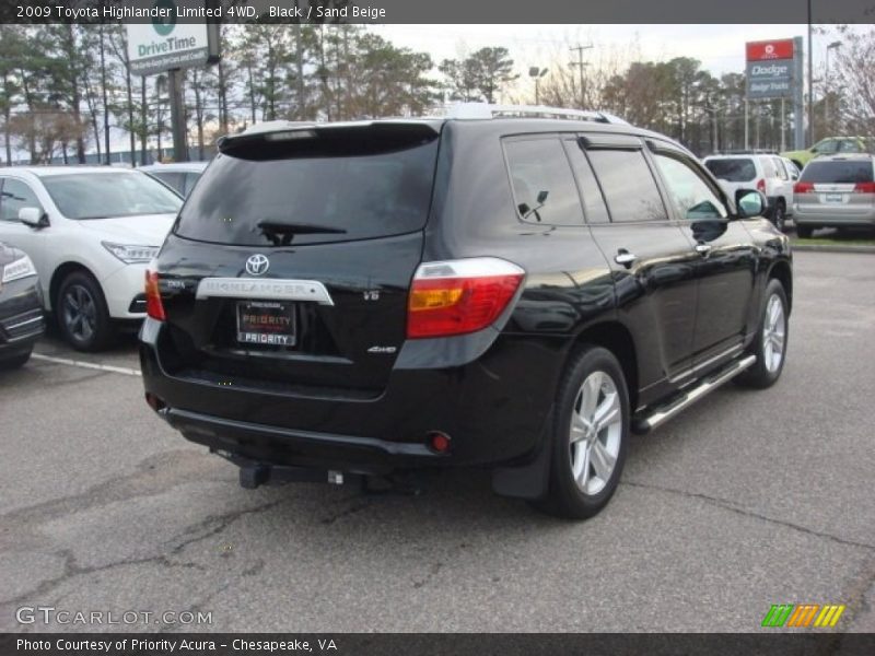 Black / Sand Beige 2009 Toyota Highlander Limited 4WD