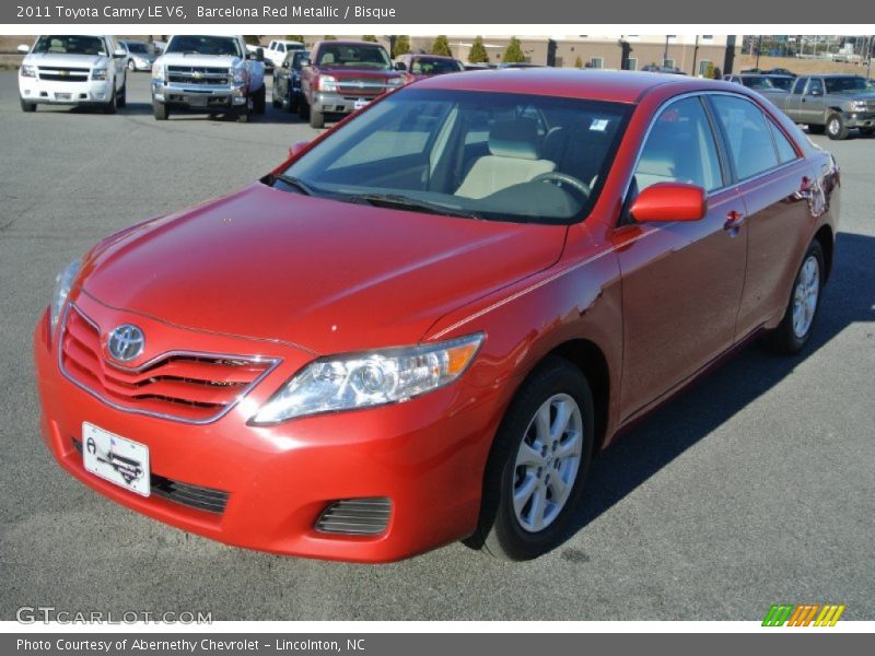 Barcelona Red Metallic / Bisque 2011 Toyota Camry LE V6