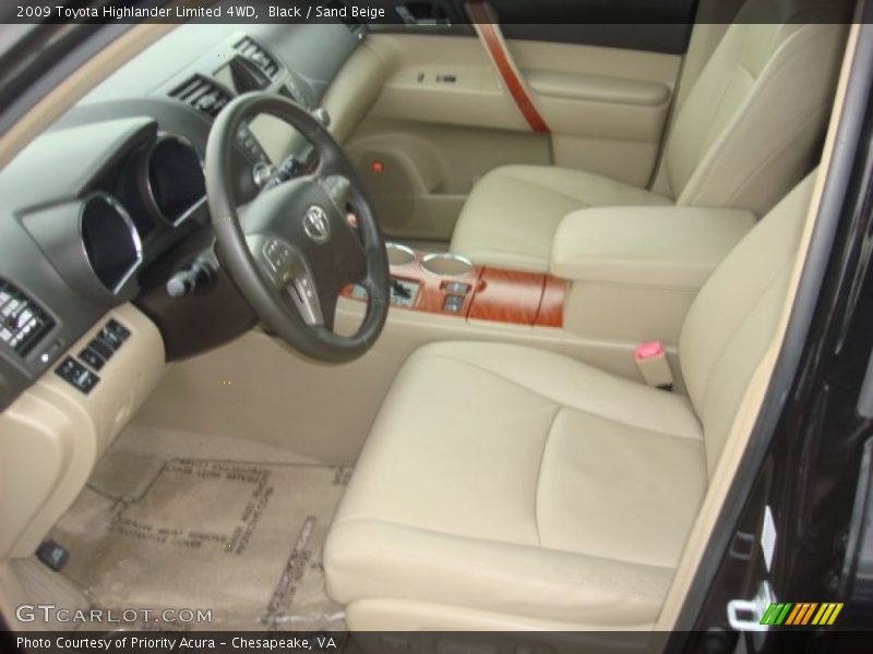 Black / Sand Beige 2009 Toyota Highlander Limited 4WD