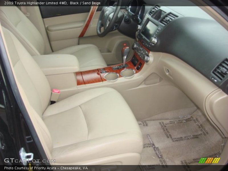 Black / Sand Beige 2009 Toyota Highlander Limited 4WD
