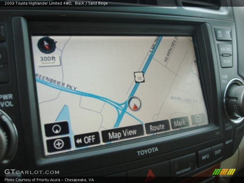 Black / Sand Beige 2009 Toyota Highlander Limited 4WD