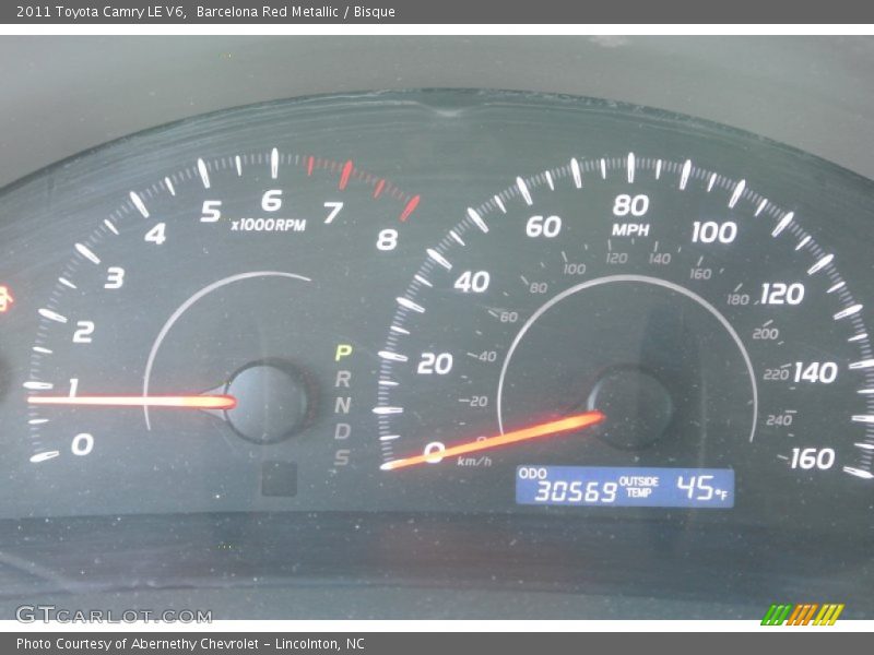 Barcelona Red Metallic / Bisque 2011 Toyota Camry LE V6