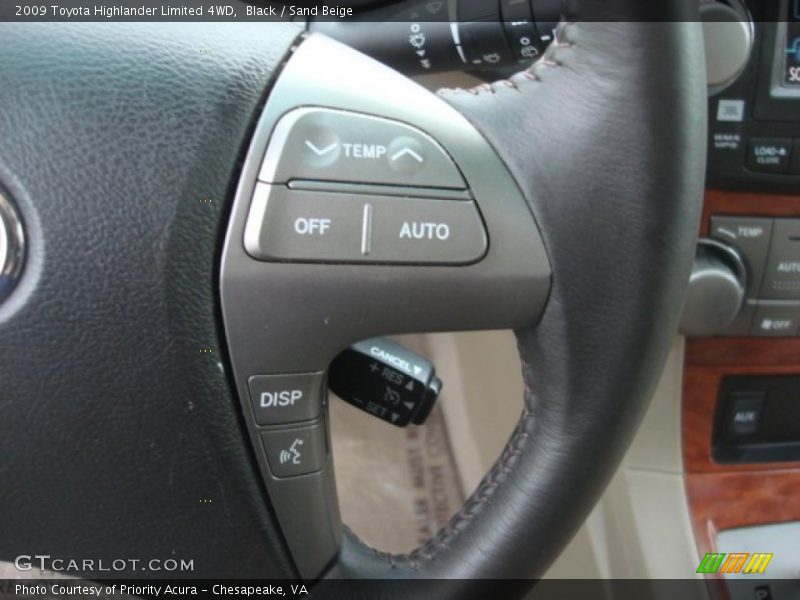 Black / Sand Beige 2009 Toyota Highlander Limited 4WD