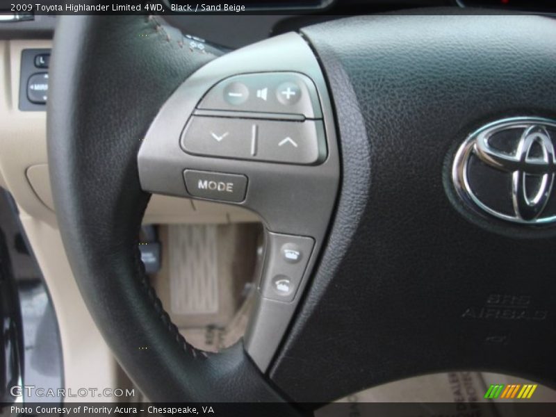 Black / Sand Beige 2009 Toyota Highlander Limited 4WD